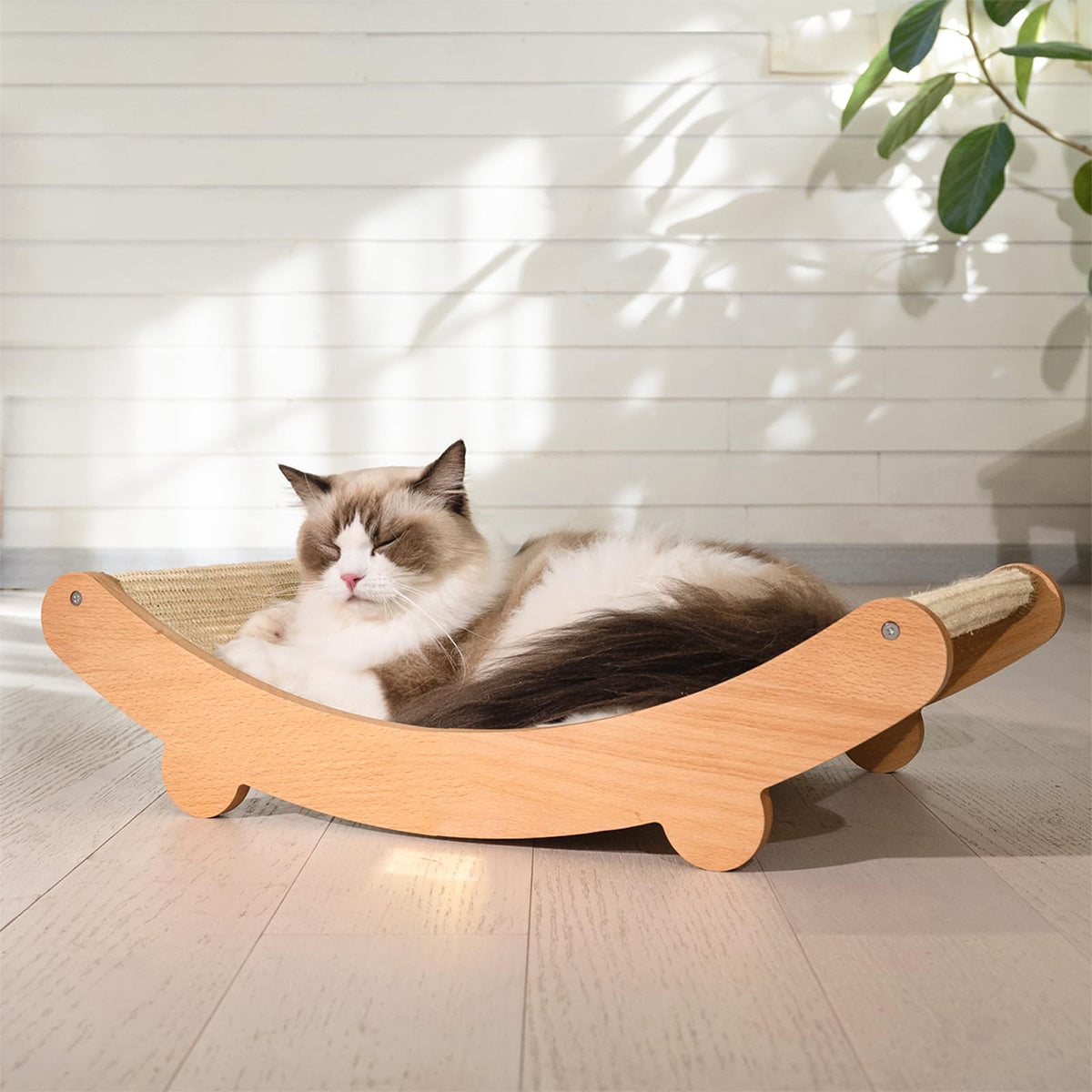 Wooden Cat Scratcher & Bed