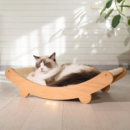 Wooden Cat Scratcher & Bed