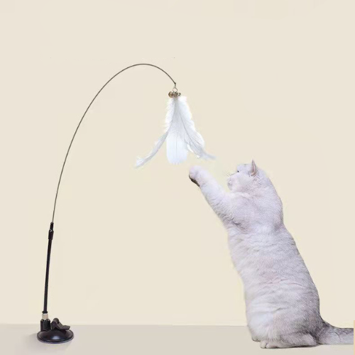 Interactive Cat Wand Toy with Suction Cup