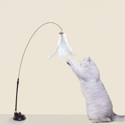 Interactive Cat Wand Toy with Suction Cup