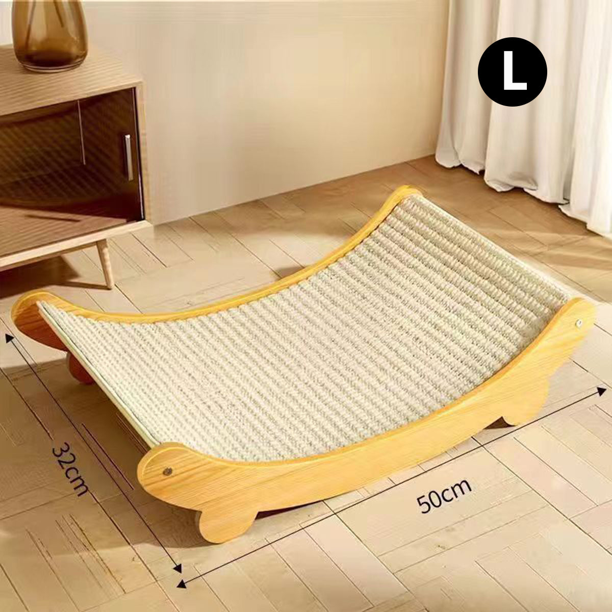 Wooden Cat Scratcher & Bed