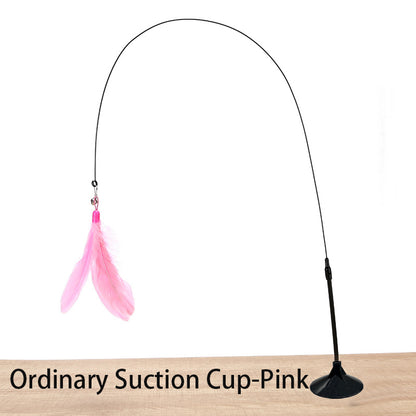 Interactive Cat Wand Toy with Suction Cup