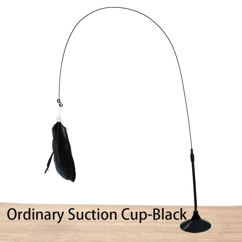 Interactive Cat Wand Toy with Suction Cup