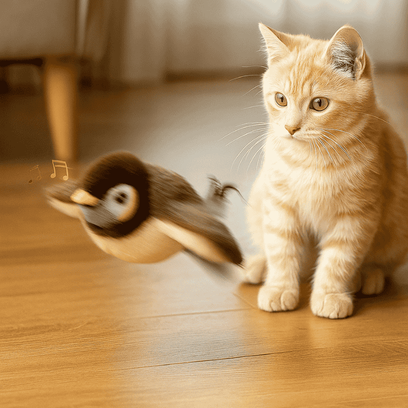 Interactive Flapping Bird Cat Toy